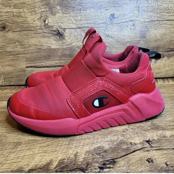 Champion D1 Lite red slip on sneaker sz 2 - Picture 2 of 12